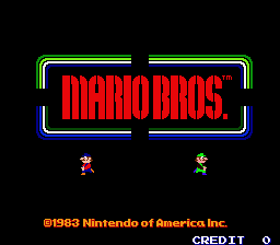 Mario Bros. (US, Revision F) Title Screen